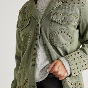 Free People Rock And Stud Shirt Jacket